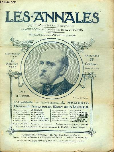 LES ANNALES POLITIQUES ET LITTERAIRES N° 1442 Les Jardins de l'Histoire - L'Académie Française sous l'ancien régime, par Alfred Mézières.