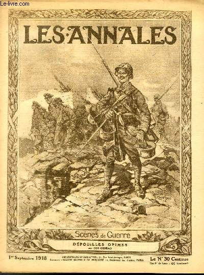 LES ANNALES POLITIQUES ET LITTERAIRES N 1836 Scnes de guerre - Dpouilles Opime, par Geo Conrad.