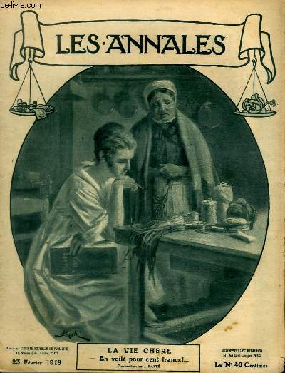 LES ANNALES POLITIQUES ET LITTERAIRES N 1861 La vie chre - En voil pour cent francs (Composition de J. Bast).