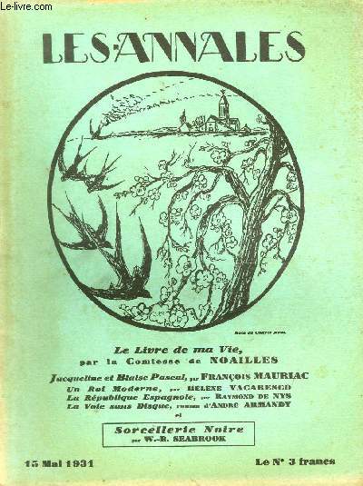 LES ANNALES POLITIQUES ET LITTERAIRES N 2382Bois de Charles Ral.