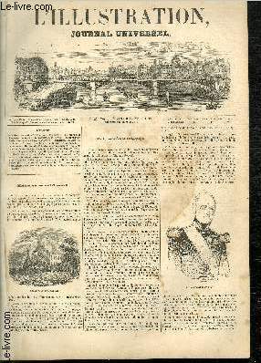 L'ILLUSTRATION JOURNAL UNIVERSEL N 25 - La Maison o est n O'Counell. Gravure. - Le Marchal Rugeaud. Portrait. - Ncrologie. J.-P. Cortot. - Courrier de Paris. vasion des dtenus de la Force. - Thtres. Une Scne de la Folle de la Cit. - Le Lizard..