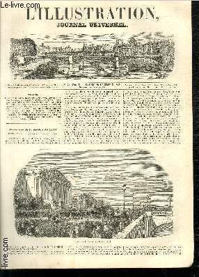 L'ILLUSTRATION JOURNAL UNIVERSEL N 44 - Ouverture de la Session de 1843. Cortge royal ; Arrive du Ro dans la cour du Palais-Bourbon; Discours d'ouverlure. - Oral son funbre de 1843. Neu f Gravures, par Bertal. - Le Jour d< l'An en Europe. Un Lever ...