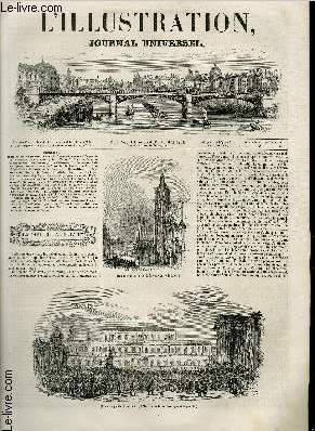 L'ILLUSTRATION JOURNAL UNIVERSEL N 64 - Histoire de la Semaine. Le roi de Bavire haranguant le peuple  la fentre de son palais; Incendie de la Tour de Laon. - L'Allemagne, la contrefaon et l'Histoire ilu Consulat et de l'Empire, de M. Thiers......