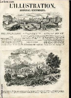 L'ILLUSTRATION JOURNAL UNIVERSEL N 107 - Histoire de la Semaine. Vue de la ville de Lceme. - De la Rmunration des Services civils. - Courrier de Paris. Sept Caricatures sur le Salon, par Seigneurgens. - Les trangers  Paris. Cinq Gravures, par Valent