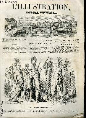 L'ILLUSTRATION JOURNAL UNIVERSEL N 113 - Courrier de Parts. Les Indiens I-o-Ways. Une Gravure.-Histoire4e la Semaine. - Alfirle. Barrage du Sig. Une Gravure. -Tourterelle-Romance ; paroles de M. Amde Lincelle, musique deJoseph Vimeux. Beaux-Arts.....