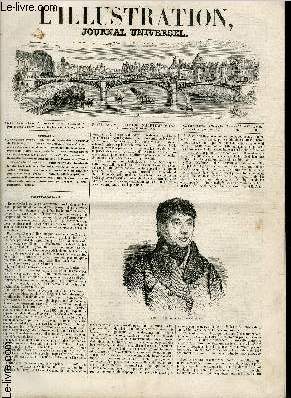 L'ILLUSTRATION JOURNAL UNIVERSEL N 133 - Royer-Collard Portrait. - Histoire de la Semaine. - Courrier de Pari. Rgates de Cancale, trois Gravures ; Courses de taureaux h Mont-de-Marsan, une Gravure. - Acadmie des sciences morales et politiques. Compte