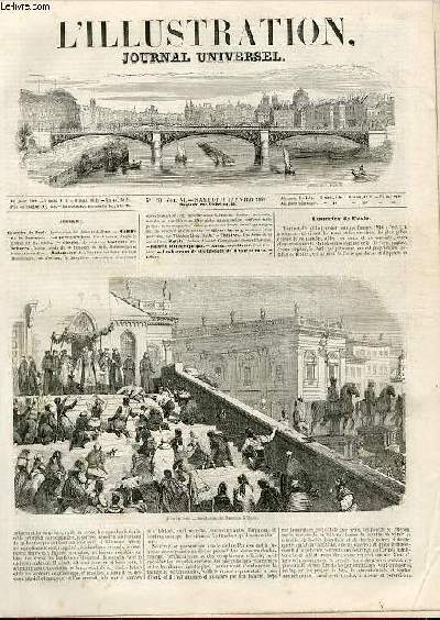 L'ILLUSTRATION JOURNAL UNIVERSEL N 150 - Courrier de Paris* Bndiction del Bambino  Rome. - Histoire dfl la ei*inw. - La partie d'ecliecs. Une Gravure, d'aprs le tableau de M. Marlet. - Cliarlet. Portrait. - Acadmie des Sciences. Compte rendu ....