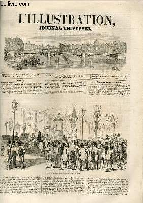 L'ILLUSTRATION JOURNAL UNIVERSEL N 261 - Histoire de la semaine. Aspect du boulevarl des Italiens dans la soire du 21 Jivrier. - Etudes sur le journalisme. Le roman-feuilletou, les abonns, la librairie, le peuple. - Nouvelles observations sur .......