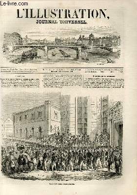 L'ILLUSTRATION JOURNAL UNIVERSEL N 283 - Histoire de la semaine. Runion du Parlement allemand  Francfort. - Chronique^musicalc. - Courrier de Pari. Portrait de Dmes, reprsentant du peuple ; Rception des autorits par le gnral Cavaignac; Les .....