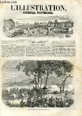 L'ILLUSTRATION JOURNAL UNIVERSEL N 284 - Histoire de l semaine. Combat de Villa-Franca entre les Pimonti et les Autrichiens. - De l'apprentissage agricole. - Courrier < Paris. Campe, nient tabli dans le jardin de l'Archevch ; Occupati militaire.....