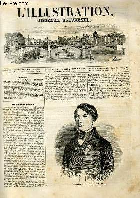 L'ILLUSTRATION JOURNAL UNIVERSEL N 288 - Histoire de la semaine. Portrait de M. Bauchart. - Sance du 2 5 aot 1848. .- Courrier de Paris. Portrait de M. Causaidire; Distribution des rcompenses pour VExposition de 1848; Distribution de soupe aux ......