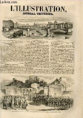 L'ILLUSTRATION JOURNAL UNIVERSEL N 325-Histoire de la semaine. Entre  Toulon par la porte de France du 6 bataiuon des gardes mobiles se rendant en Corse, d'aprs un croquis envoy par M. Letuaire. - Revue littrare, par M. Alexandre Dula. - .........