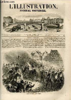 L'ILLUSTRATION JOURNAL UNIVERSEL N 331-Histoire de 1 semaine. Dissolution du Parlement allemand  Stu< gard. - Courrier de Pari*. - Affaire* d'Italie. Batterie tablie avant de la villa Pamphili; Attaque par la porte Saint-Pancrace. Tableau de M. C.....