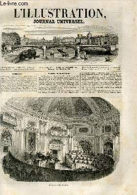 L'ILLUSTRATION JOURNAL UNIVERSEL N 357-Histoire de la semaine. - Prix de 10,000 fr. - Courrier de Paris. - Nouveau thtre d'Avignon. -Revue littraire. -Voyage dans l'intrieur de l'Afrique (fin). - Voyage  travers les journaux. - Revue des albums ....