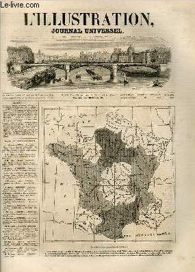 L'ILLUSTRATION JOURNAL UNIVERSEL N 365-Tableau des divisions militaires. -Histoire de la semaine. -Voyage  travers les journaux.-Courrier de Paris. - Les noces de Luigi (suite). - Notes et tudes sur les publicistes contemporains (2 article). ....