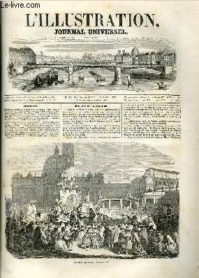 L'ILLUSTRATION JOURNAL UNIVERSEL N 374-Histoire de la semaine. - Des impts sur la presse en Angleterre. - Congrs des dlgus des socits savantes au Luxembourg. - Chronique musicale. - Courrier de Paris. - L s noces de Luigi isuite'.-Journal.....