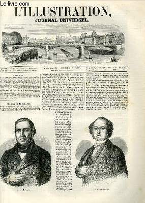 L'ILLUSTRATION JOURNAL UNIVERSEL N 383-Histoire de la semaine.- Historique de la rforme hypothcaire.- D'un arrt en matire de loterie. - Conclusion d'une discussion historique et archologique. - Courrier de Paris. - Exposition de Londres en 1851.....