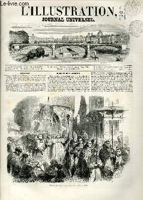 L'ILLUSTRATION JOURNAL UNIVERSEL N 389-Histoire de la semaine. - Inondation de Paris le 6 aot. - Chronique musicale. -Coiirri^r dt Pari. -Calais et son chemin -le fer. - Histoire de l'arostati- n. - Cour des Comptes. - La Vie des Eaux, Boulogne ......