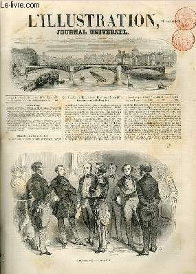 L'ILLUSTRATION JOURNAL UNIVERSEL N 411-Histoire de la sema!ne. - Voyage  travers les journaux. - Courrier de Par.s.- Chronique musicale. - Curiosits parlementaires de l'Angleterre i2c article1. - La transfusion du sang. - Salon de 1850 (2e arti........