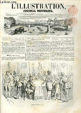 L'ILLUSTRATION JOURNAL UNIVERSEL N 417-Histoire de la semaine. - Chronique musicale. - Correspondance.- Courrier de Paris - Revue scientifique. - Quelques mots sur le cours de M. Saint-Marc Girardin. - Salon de 1850 (0e article). - Physiognomonie de ....