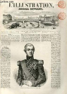 L'ILLUSTRATION JOURNAL UNIVERSEL N 420-Histoire de la semaine. - Courrier de Paris - Dcoration du Panthon ;lettre de Chenavard. - Salon de 1850 (7e article). - Paradoxes cono-miques : De la rforme des cio sons. - Physiognomonie de la laideur....