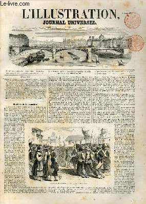 L'ILLUSTRATION JOURNAL UNIVERSEL N 423-Histoire de la semaine. - Voyage  travers les journaux. - Courrier de Paris - Dmonstration exprimentale du mouvement de rotation dt la terre, par M. Lon Foucault. - Lavengro ( 2e article). - Curiosit de ......