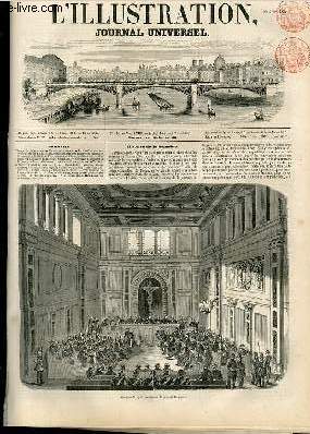 L'ILLUSTRATION JOURNAL UNIVERSEL N 442-Histoire de la semaine. -Chronique musicale.-Lettres d'un touriste. - Courrier de Paris. - Acadmie des sciences morales et politiques, 1er semestre de 1851. - Fte militaire au Champ de-Mars. -Les citations.-......