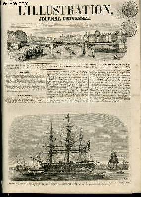 L'ILLUSTRATION JOURNAL UNIVERSEL N 498-Le Napolon , vaisseau hlice. - Histoire dela semaine. - Courrier1de Paris. - Une emeute dans le feuilleton dulundi. -La France pit-1Moresque; la ville deMorlaix.- Joseph Patania, peintre sicilien...