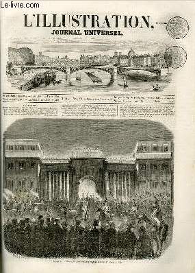 L'ILLUSTRATION JOURNAL UNIVERSEL N 511-Histoire del semaine.-Courrier de Paris.-Correspondance.- Les modes de beaut et d'amour, lre partie : la beaut. -Proclamation de l'Empire. - Fragment de l'histoire de la.photographie. - Inauguration du monum.....