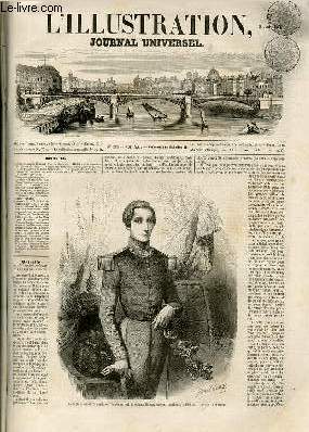 L'ILLUSTRATION JOURNAL UNIVERSEL N 528-Majorit du duc de Brabant, ftes en Belgique, - Histoire de la semaine.-Courrier de Paris. - Voyage la recherche de sir John Franklin.-Les Paquerets en basse Normandie. - La Quasimodo,  Toulon. .......