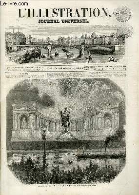 L'ILLUSTRATION JOURNAL UNIVERSEL N 547-Histoire de la semaine. -- Courrier de Paris. - Distribution des prix des sourds-muets. - La nouvelle dcoration du pont d'Ina. - Le tombeaula Vierge  Jrusalem. - Le petit Narcisse, conte amricain...........