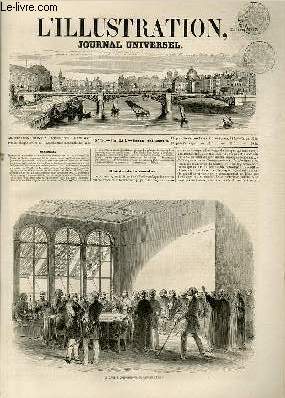 L'ILLUSTRATION JOURNAL UNIVERSEL N 556-Histoire de la semaine. - Recettes des chemins de fer. - Courrier de Paris. - Perfectionnement de la photographie. - Paniconographie, procd de gravure de Gillot. - Mines de cuivre de Tns. - Un secret perdu,.....