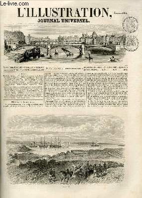 L'ILLUSTRATION JOURNAL UNIVERSEL N 573-Histoire de la semaine. - Courrier de Paris. - Voyage dans la Rassie mridionale, la Crime, etc. - Marine ^application du refoulement de l'eau  la manouvre des navires. - Causerie littraire. - Beaux-arts :.......