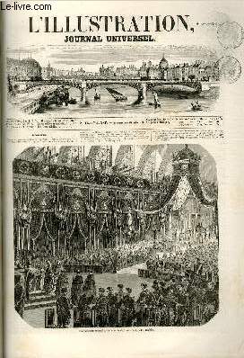 L'ILLUSTRATION JOURNAL UNIVERSEL N 608-Histoire de la semaine. - Courrier de Paris. - Chronique musicale. - Les allis  Balaklava, - Appareil Cardot contre les accidents des ch-minsde fer. - Revue scientifique. - Revue agricole. - Colonies agricoles