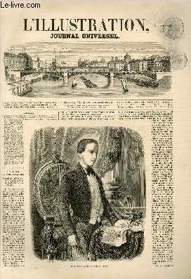 L'ILLUSTRATION JOURNAL UNIVERSEL N 699-Socit d'agriculture de Belgique. - Histoire de la semaine. - Courrier de Paris. - A la recherche d'un logement. - Plantes alimentaire en Chine. - Equipages de l'ambassade de M. de Morny. - Restauration de la .....