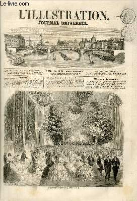 L'ILLUSTRATION JOURNAL UNIVERSEL N 732-Histoire de la semaine. - Courrier de Paris. - Le baron Desnoyers. - Viaduc de Notent. - Damasquinures anciennes et modernes. - Promenade des boufs gras. - De la lgislature de la presse en France ('2e article).....