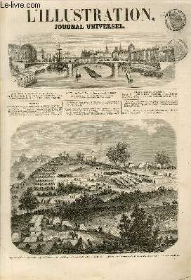 L'ILLUSTRATION JOURNAL UNIVERSEL N 750-Crmonie de la pose de la premire pierre du fort Napolon (Kabylie).-Histoire de la semaine. - Courrier de Paris. - Inauguration de la statue d'Henri IV  la Flche. - L'Empereur  la gare du chemin de fer...