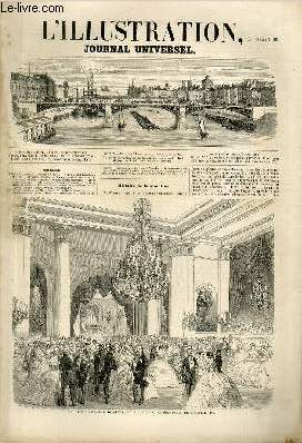 L'ILLUSTRATION JOURNAL UNIVERSEL N 782-Histoire de la semaine. - Courrier de Paris. - L'hiver  Saint-Ptersbourg et  Tiflis. - Chronique littraire. - Chronique' musicale. - Amour allemand (suite). - Gazette du palais. - Sondages de l' Atlantique......