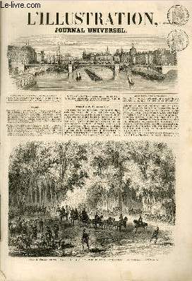 L'ILLUSTRATION JOURNAL UNIVERSEL N 820-Histoire de la semaine. - Courrier de Paris. - Chronique musicale. - Les ponts de Bougival. - Le yacht de l'empereur de Russie. - Le Faust, dessins de Cornlius. - L'oiseau bless (suite). - Ctes occidentales .....