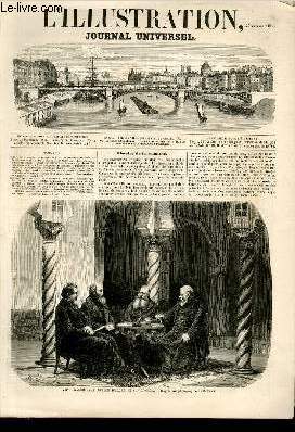 L'ILLUSTRATION JOURNAL UNIVERSEL N 822-Histoire de la semaine. - Courrier de Paris. - Chronique musicale. - Suppression du village des Catalans prs de Marseille. - Le nouveau mi nistre en Prusse. - Chronique littraire. - Gazette du palais - L'oiseau