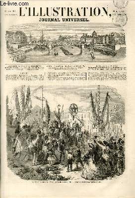 L'ILLUSTRATION JOURNAL UNIVERSEL N 850 + SUPPLEMENT - Histoire, de la semaine. - Courrier de Paris. - La guerre en Italie. - Chronique l'ttraire. -Explic tion des gravures (passim). - Expdition de la Cochinchine. - Gazette du palais. -Palestro.......