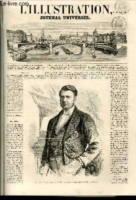 L'ILLUSTRATION JOURNAL UNIVERSEL N 927-Revue politique de la semaine. - Courrier de Paris- - Causerie dramatique. - Les bibliothques populaires. - Rome. - Petites Provinciales. - Gazette du palais. - La fontaine de la place de la Rotonde,  Aix........