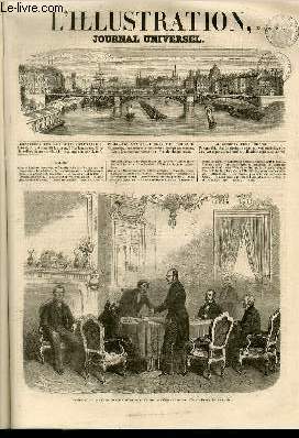 L'ILLUSTRATION JOURNAL UNIVERSEL N 943-Revue politique de la semaine. - Courrier de Paris. - le monastre de Canoubin. - Le prsident et le vice-prsident de la Confdration du Sud. - Le gnral Sidi-Kiar-Eddin. - Le nouveau pont du Rhin. - Causerie...