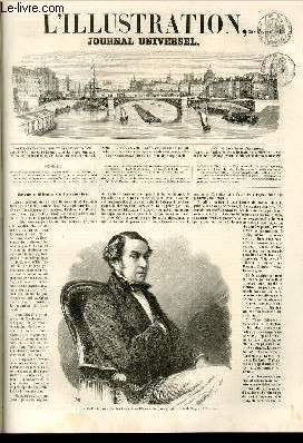 L'ILLUSTRATION JOURNAL UNIVERSEL N 979-SOMMAIRE.Revue politique de la semaine. - fourrier de Paris. - M. Maiiette, directeur des monuments historiques en Egypte. - Jantzo l'Haydouk (suite et fin). - Explosion du vaisseau l'Infernal. Les oeuvres ....