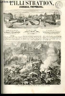 L'ILLUSTRATION JOURNAL UNIVERSEL N 1024-Revue politique de la semaine. - Courrier de voyage. - Inauguration du chemin de fer de Nantes  Lorient. - Causerie dramatique. - Chronique littraire. - Une messe militaire au camp du Chaffal. - Les gnraux ....