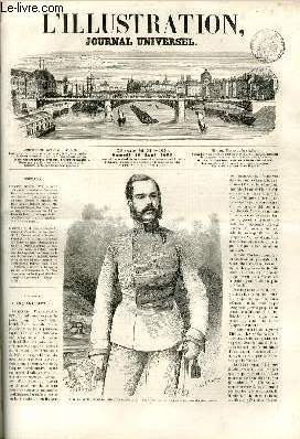 L'ILLUSTRATION JOURNAL UNIVERSEL N 1070-L'empereur Franois-Joseph. - Revue politique de la semaine. - Courrier de Paris. - Causerie dramatique. - Lettres Ravitisiennes. - Les dessins sur bois d'Eugne Delacroix. - Exposition des fleuux-Arts de Bruxelles