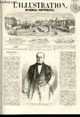 L'ILLUSTRATION JOURNAL UNIVERSEL N 1154-Revue politique de la semaine. - Richard Cobden. Courrier de Paris. - Florence. - Paris fantastique. - Histoire de Jules sar,par l'Empereur Nap'olon III. - Demain (chanson), paroles e-t musique de M G.....