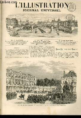 L'ILLUSTRATION JOURNAL UNIVERSEL N 1288-Texte : Revue politique de la semaine. - Courrier de Paris. - Voyage de l'empereur Franois-Joseph  Nancy (suite). - L'Empereur d'Autriche  Paris. - Paillettes et voiles blancs, nouvelle, par M. Jules de 