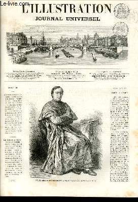 L'ILLUSTRATION JOURNAL UNIVERSEL N 1308-Le cardinal-prince Lucien Bonaparte. - Revue politique (le la semaine. - Courrier de Paris. - Funrailles du roi Louis Ier, de Bavire.-La Vengeance de Dieu, nouvelle, par M. Alfred As-sollant (suite).........