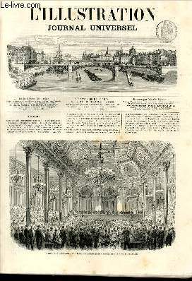 L'ILLUSTRATION JOURNAL UNIVERSEL N 1375-Texte : La ligue internationale de la paix. - Revue politique de la semaine. - Courrier de Paris. - Le Cble transatlantique franais (suite). - Voyages excentriques: n Drame au fond de l'Ocan (suite), par M.....